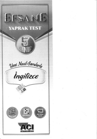 EFSANE YAPRAK TEST İNGİLİZCE Fenomen Fotokopi - YKS - KPSS - ALES