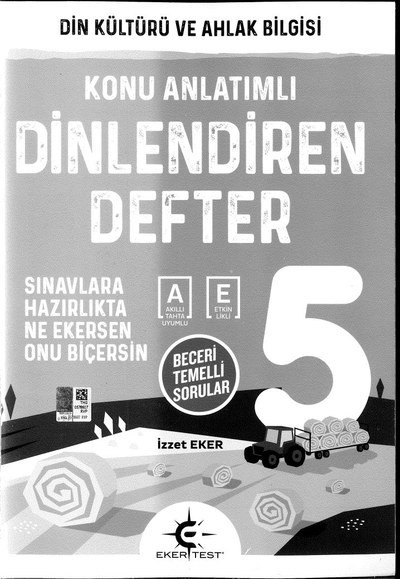 DİN KÜLTÜRÜ VE AHLAK BİLGİSİ DİNLENDİREN DEFTER Fenomen Fotokopi - YKS - KPSS - ALES