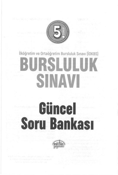BURSLULUK SINAVI GÜNCEL SORU BANKASI
