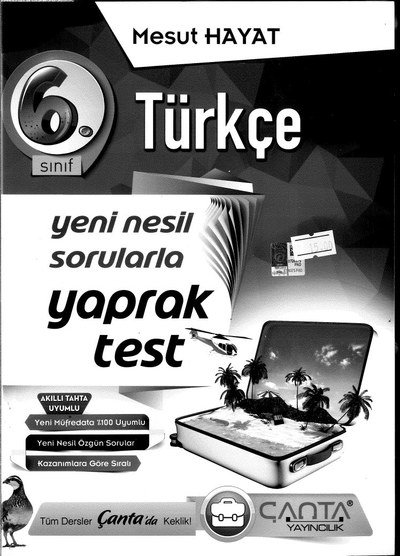 TÜRKÇE YENİ YAPRAK TEST Fenomen Fotokopi - YKS - KPSS - ALES