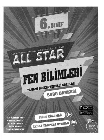 ALL STAR FEN BİLİMLERİ SORU BANKASI Fenomen Fotokopi - YKS - KPSS - ALES