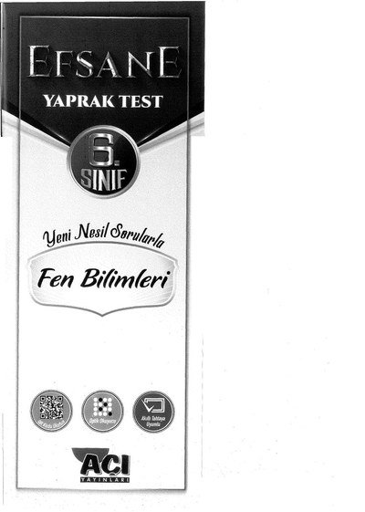 EFSANE YAPRAK TEST FEN BİLİMLERİ Fenomen Fotokopi - YKS - KPSS - ALES