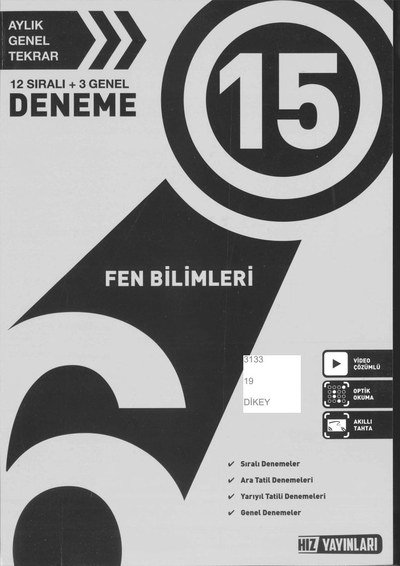 FEN BİLİMLERİ 15 DENEME Fenomen Fotokopi - YKS - KPSS - ALES