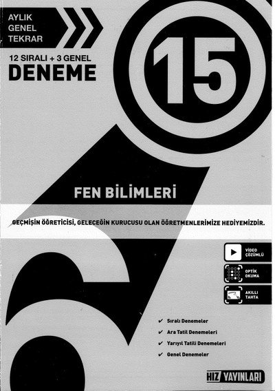 FEN BİLİMLERİ 15 DENEME