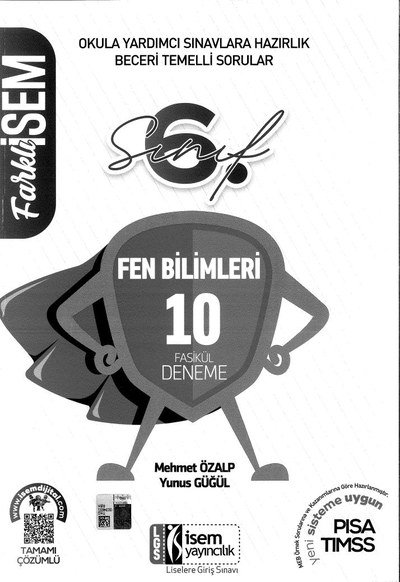 FEN BİLİMLERİ 10 FASİKÜL DENEME Fenomen Fotokopi - YKS - KPSS - ALES