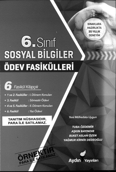 SOSYAL BİLGİLER ÖDEV FASİKÜLLERİ Fenomen Fotokopi - YKS - KPSS - ALES