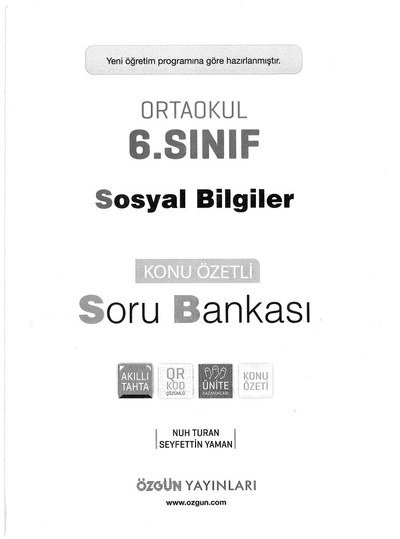 SOSYAL BİLGİLER KONU ÖZETLİ SORU BANKASI Fenomen Fotokopi - YKS - KPSS - ALES