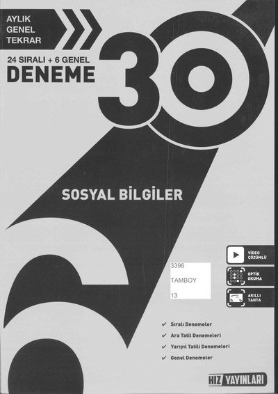 SOSYAL BİLGİLER 30 DENEME