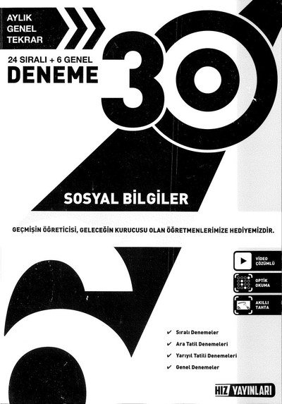 30 DENEME SOSYAL BİLGİLER Fenomen Fotokopi - YKS - KPSS - ALES