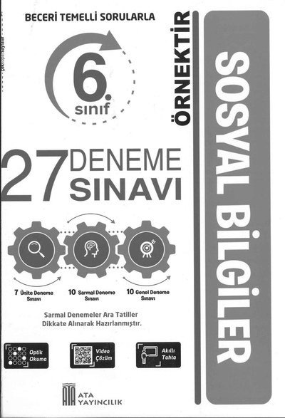 27 DENEME SINAVI SOSYAL BİLGİLER Fenomen Fotokopi - YKS - KPSS - ALES
