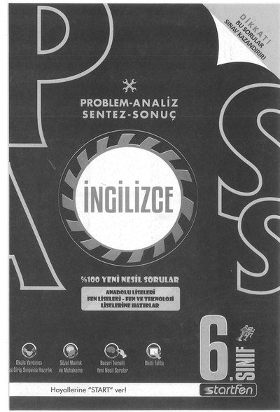 PROBLEM ANALİZ SENTEZ SONUÇ İNGİLİZCE Fenomen Fotokopi - YKS - KPSS - ALES