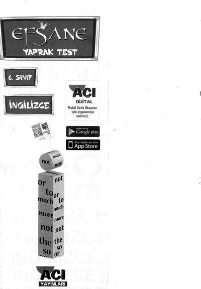 EFSANE YAPRAK TEST İNGİLİZCE