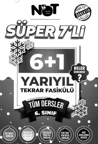 SÜPER 7'Lİ YARIYIL TEKRAR FASİKÜLÜ TÜM DERSLER