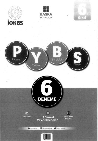 PYBS 6 DENEME Fenomen Fotokopi - YKS - KPSS - ALES