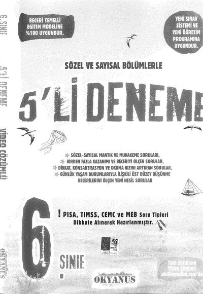 SÖZEL VE SAYISAL BÖLÜMLERLE 5'Lİ DENEME Fenomen Fotokopi - YKS - KPSS - ALES