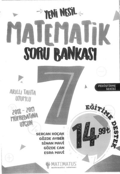 MATEMATİK SORU BANKASI Fenomen Fotokopi - YKS - KPSS - ALES