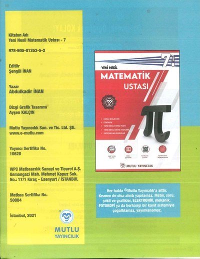 MATEMATİK USTASI Fenomen Fotokopi - YKS - KPSS - ALES
