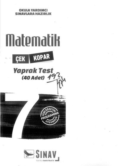 MATEMATİK YAPRAK TEST 40 ADET Fenomen Fotokopi - YKS - KPSS - ALES
