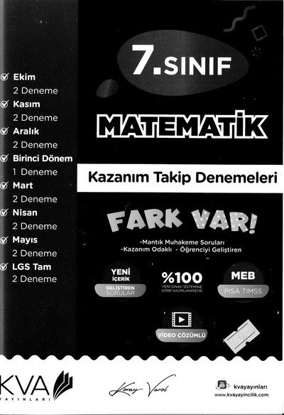 MATEMATİK KAZANIM TAKİP DENEMELERİ Fenomen Fotokopi - YKS - KPSS - ALES
