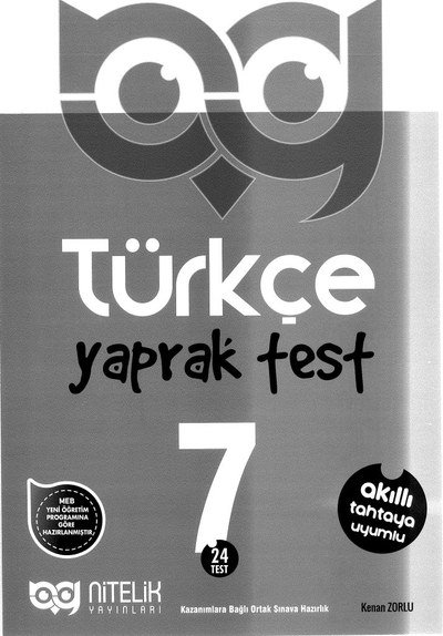 TÜRKÇE YAPRAK TEST 24 TEST Fenomen Fotokopi - YKS - KPSS - ALES