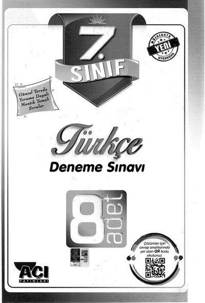 TÜRKÇE DENEME SINAVI 8 ADET Fenomen Fotokopi - YKS - KPSS - ALES