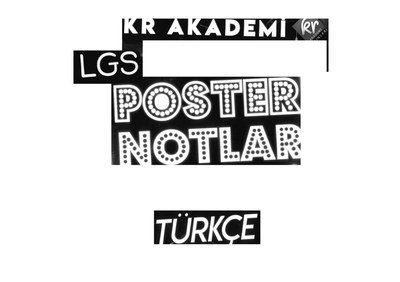 LGS POSTER NOTLAR TÜRKÇE Fenomen Fotokopi - YKS - KPSS - ALES