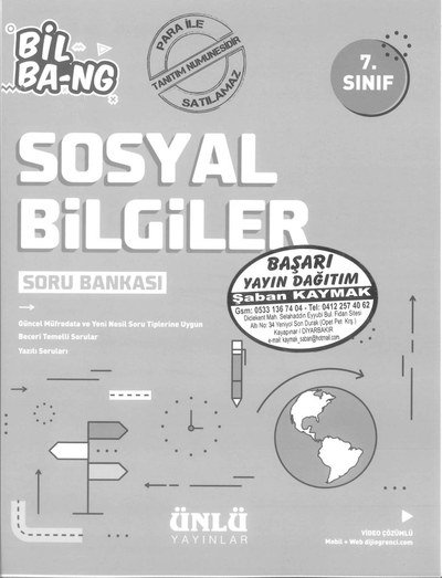 SOSYAL BİLGİLER SORU BANKASI BİL BA-NG Fenomen Fotokopi - YKS - KPSS - ALES