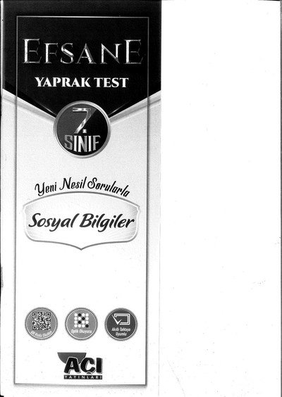 EFSANE SOSYAL BİLGİLER YAPRAK TEST Fenomen Fotokopi - YKS - KPSS - ALES