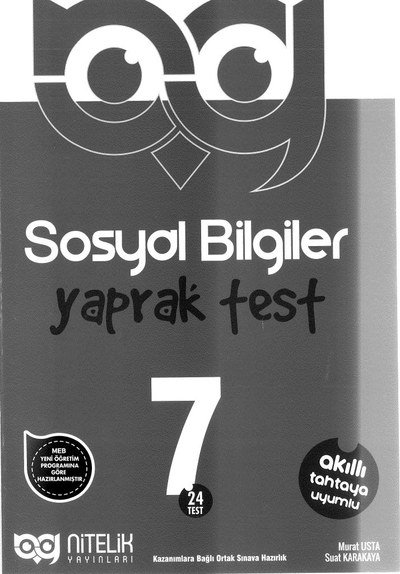 SOSYAL BİLGİLER YAPRAK TEST 24 TEST Fenomen Fotokopi - YKS - KPSS - ALES