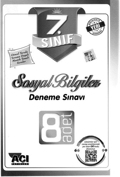 SOSYAL BİLGİLER DENEME SINAVI 8 ADET Fenomen Fotokopi - YKS - KPSS - ALES