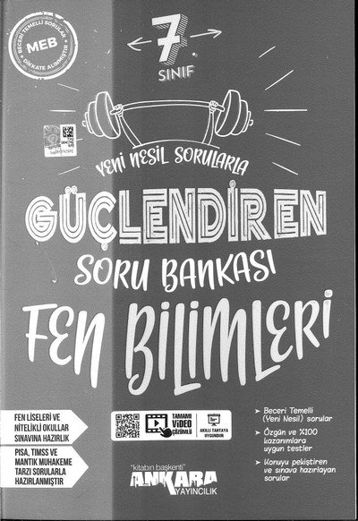 GÜÇLENDİREN SORU BANKASI FEN BİLİMLERİ Fenomen Fotokopi - YKS - KPSS - ALES