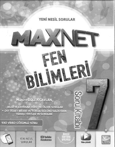MAXNET FEN BİLİMLERİ SORU KİTABI