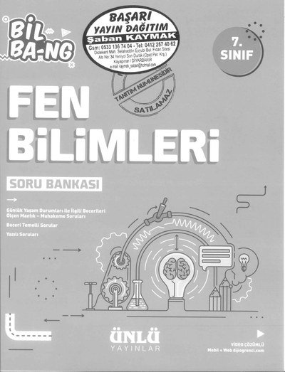 FEN BİLİMLERİ SORU BANKASI Fenomen Fotokopi - YKS - KPSS - ALES