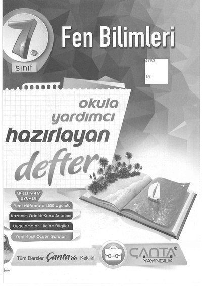 FEN BİLİMLERİ OKULA YARDIMCI HAZIRLAYAN DEFTER Fenomen Fotokopi - YKS - KPSS - ALES