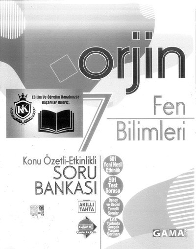 ORJİN FEN BİLİMLERİ SORU BANKASI Fenomen Fotokopi - YKS - KPSS - ALES