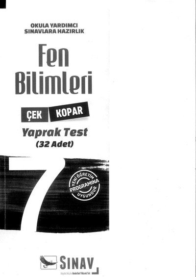 FEN BİLİMLERİ YAPRAK TEST 32 ADET Fenomen Fotokopi - YKS - KPSS - ALES