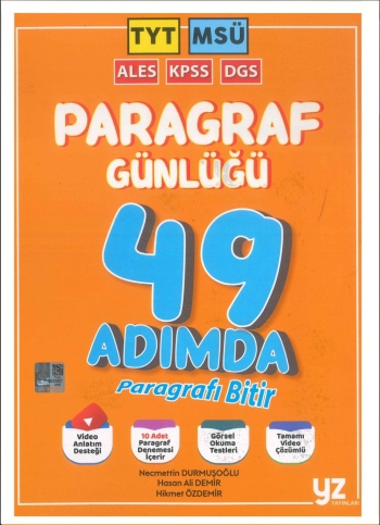 PARAGRAF GÜNLÜĞÜ 49 ADIMDA PARAGRAFI BİTİR Fenomen Fotokopi - YKS - KPSS - ALES