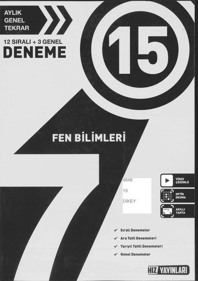 15 DENEME FEN BİLİMLERİ Fenomen Fotokopi - YKS - KPSS - ALES