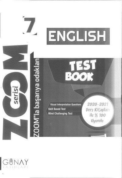 ENGLISH TEST BOOK ZOOM SERİSİ