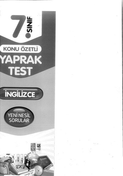 KONU ÖZETLİ YAPRAK TEST İNGİLİZCE