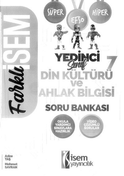 FARKLI İSEM DİN KÜLTÜRÜ VE AHLAK BİLGİSİ SORU BANKASI Fenomen Fotokopi - YKS - KPSS - ALES