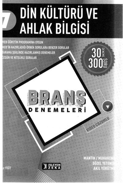 DİN KÜLTÜRÜ VE AHLAK BİLGİSİ BRANŞ DENEMELERİ Fenomen Fotokopi - YKS - KPSS - ALES