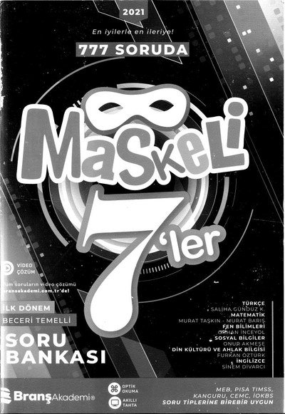 777 SORUDA MASKELİ 7'LER Fenomen Fotokopi - YKS - KPSS - ALES