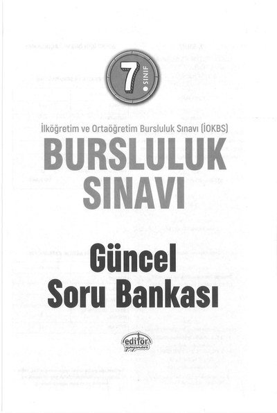 BURSLULUK SINAVI GÜNCEL SORU BANKASI Fenomen Fotokopi - YKS - KPSS - ALES