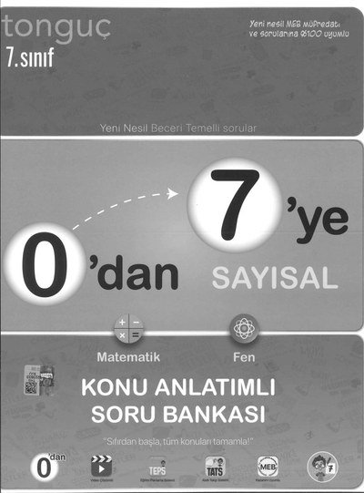 0'DAN 7'YE SAYISAL KONU ANLATIMLI SORU BANKASI Fenomen Fotokopi - YKS - KPSS - ALES