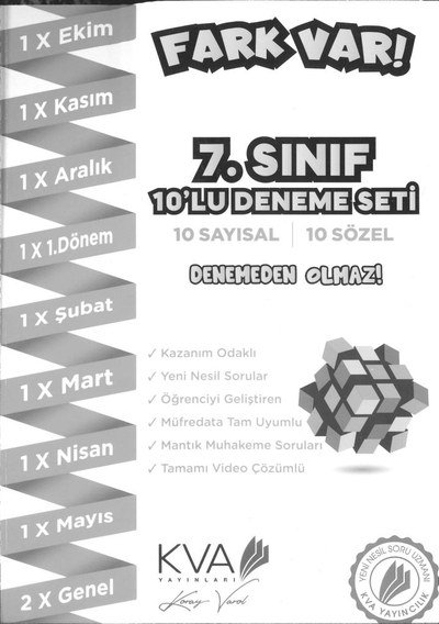 FARK VAR 10'LU DENEME SETİ Fenomen Fotokopi - YKS - KPSS - ALES