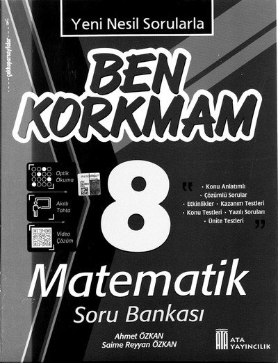 BEN KORKMAM MATEMATİK SORU BANKASI Fenomen Fotokopi - YKS - KPSS - ALES