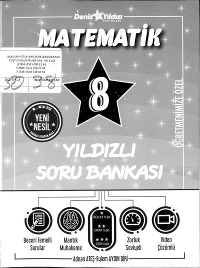 MATEMATİK YILDIZLI SORU BANKASI Fenomen Fotokopi - YKS - KPSS - ALES