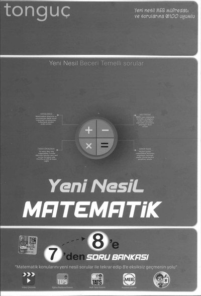 YENİ NESİL MATEMATİK 7'DEN 8'E SORU BANKASI Fenomen Fotokopi - YKS - KPSS - ALES