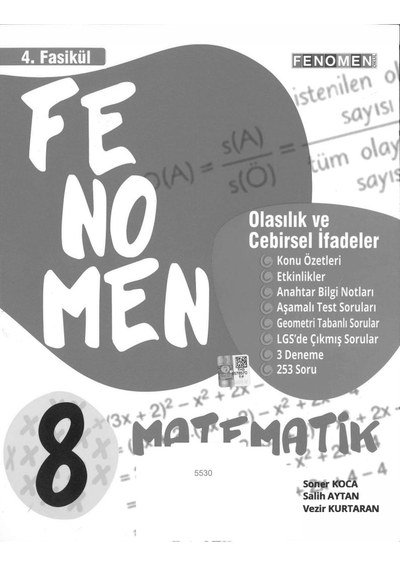 FENOMEN MATEMATİK SORU BANKASI 4. FASİKÜL Fenomen Fotokopi - YKS - KPSS - ALES